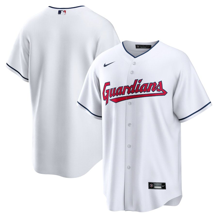 Men Cleveland Guardians Nike White Home Blank Replica MLB Jersey->cleveland indians->MLB Jersey